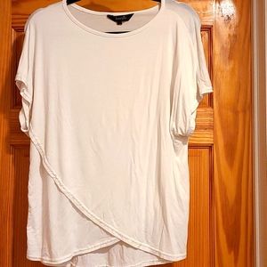 White cross front blouse